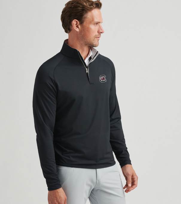 South Carolina Stealth Performance Quarter-Zip in Black