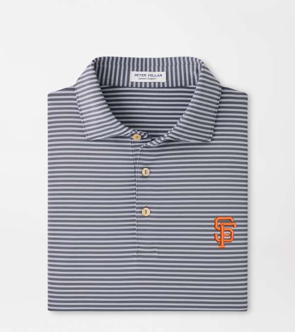 San Francisco Giants Tiebreaker Performance Jersey Stripe Polo in Iron