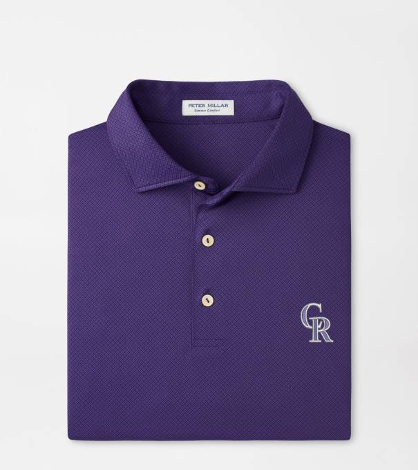 Colorado Rockies Hugo Performance Jersey Polo in Purple2