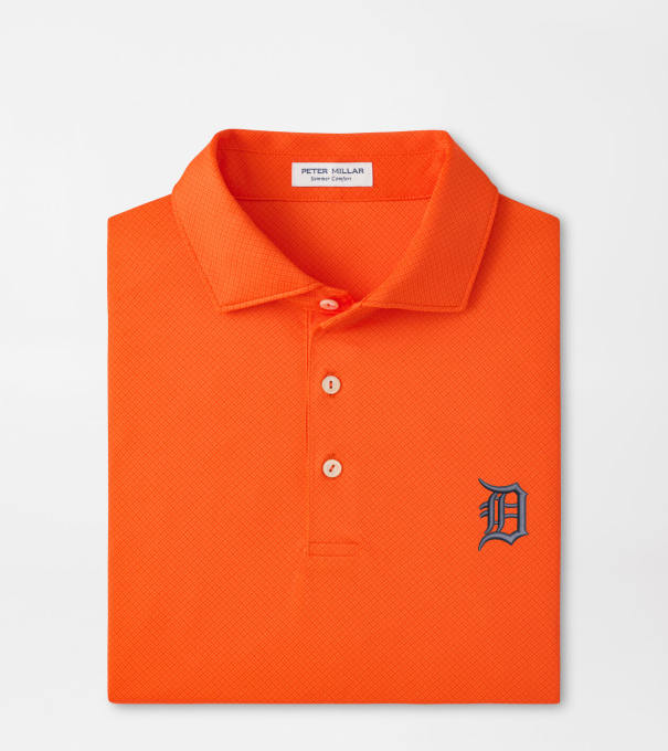 Detroit Tigers Hugo Performance Jersey Polo in Orange6