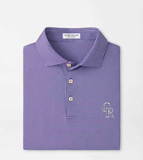 Colorado Rockies Border Performance Jersey Polo in Purple2