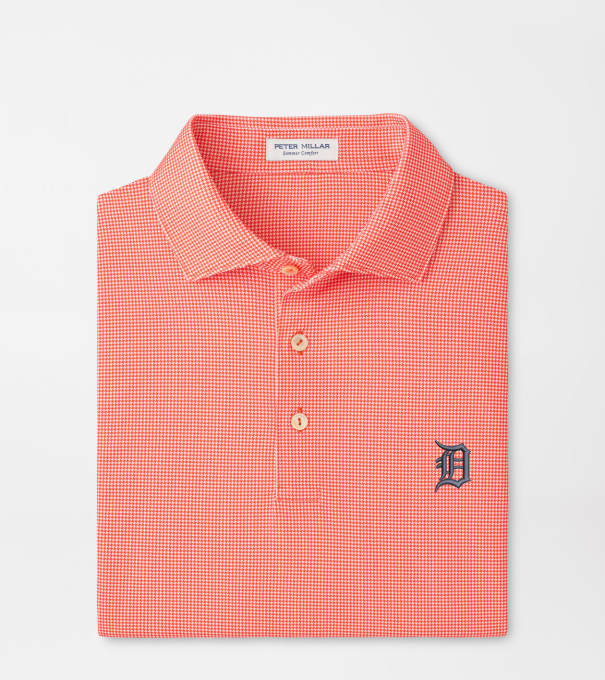 Detroit Tigers Border Performance Jersey Polo in Orange6