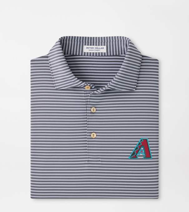 Arizona Diamondbacks Tiebreaker Performance Jersey Stripe Polo in Iron