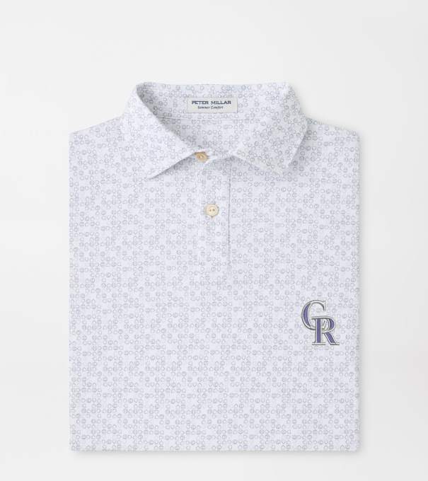 Colorado Rockies Bases Loaded Youth Performance Jersey Polo in White