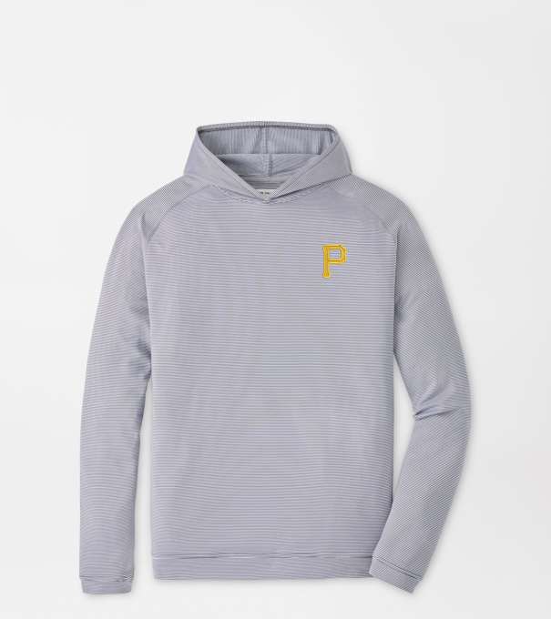 Pittsburgh Pirates Pine Sugar Stripe Performance Hoodie in Iron