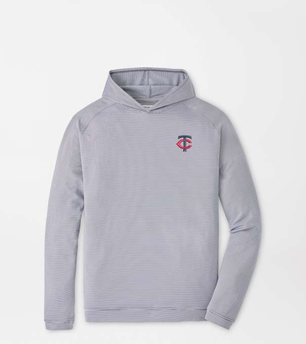 Minnesota Twins Pine Sugar Stripe Performance Hoodie in Iron