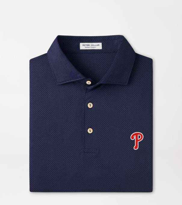 Philadelphia Phillies Hugo Performance Jersey Polo in Navy