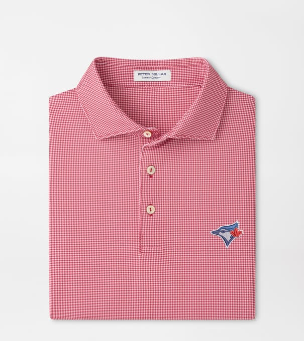 Toronto Blue Jays Border Performance Jersey Polo in Red3