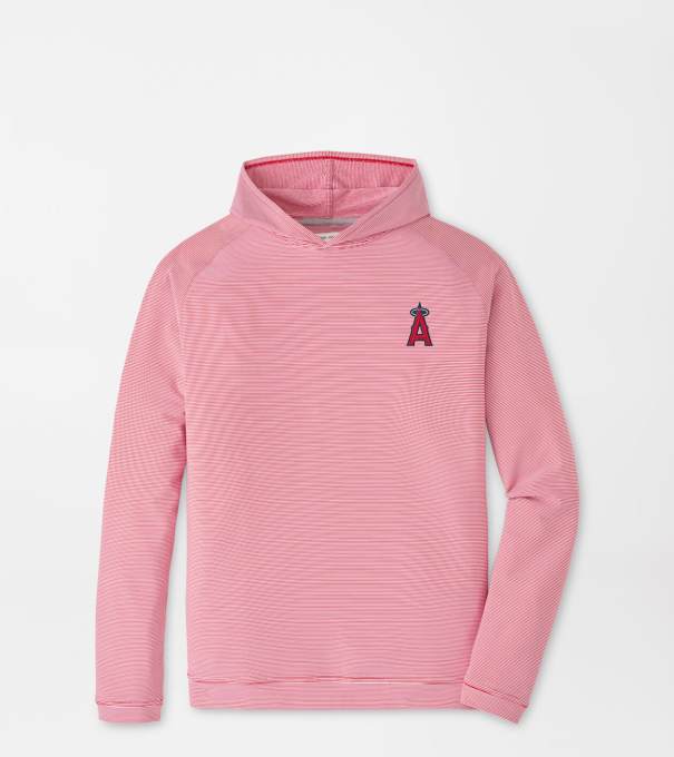 Los Angeles Angels Pine Sugar Stripe Performance Hoodie in Red3