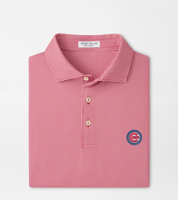 Chicago Cubs Border Performance Jersey Polo in Red3