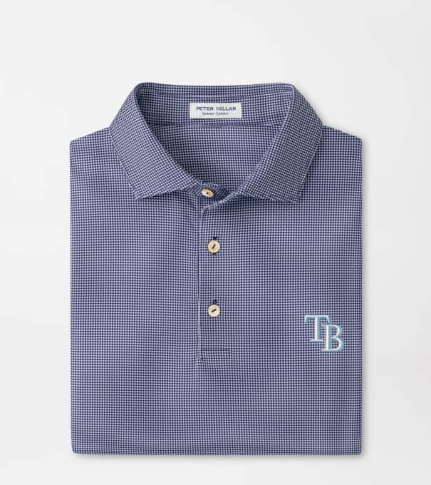 Tampa Bay Rays Border Performance Jersey Polo in Navy