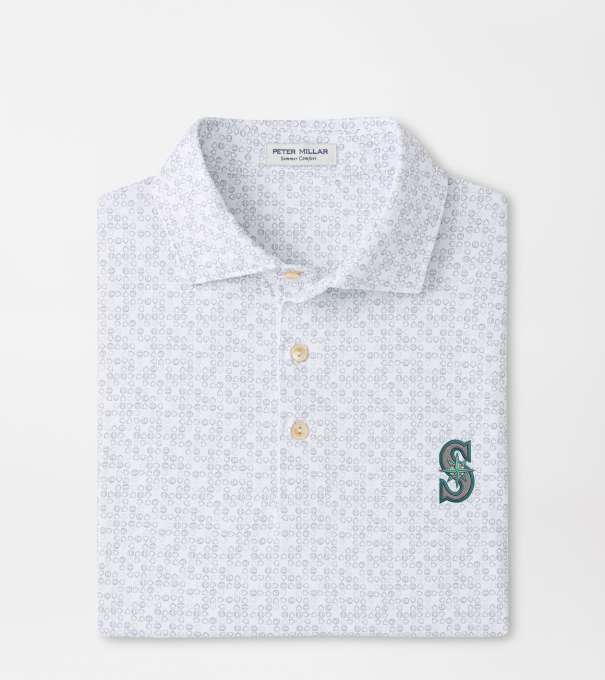 Seattle Mariners Bases Loaded Performance Jersey Polo in White