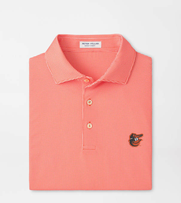 Baltimore Orioles Border Performance Jersey Polo in Orange6