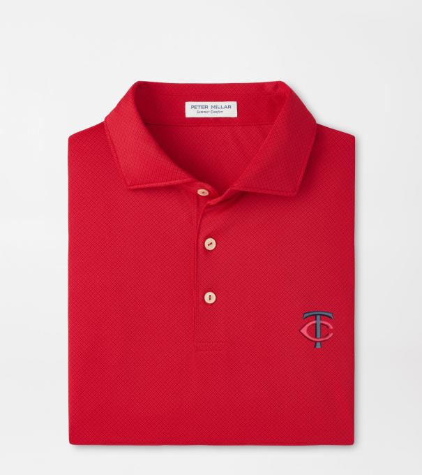 Minnesota Twins Hugo Performance Jersey Polo in Red3