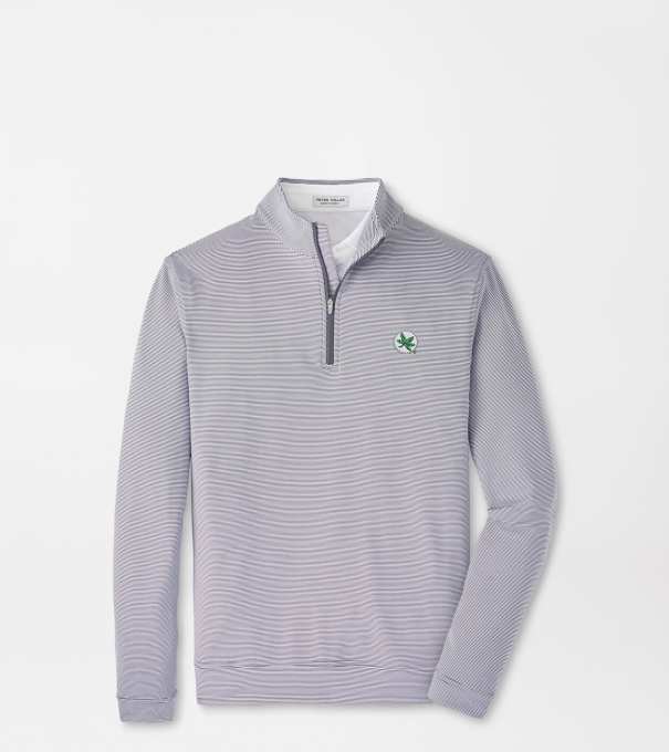 The Ohio State Buckeyes Perth Sugar Stripe Performance Quarter-Zip in Iron/White