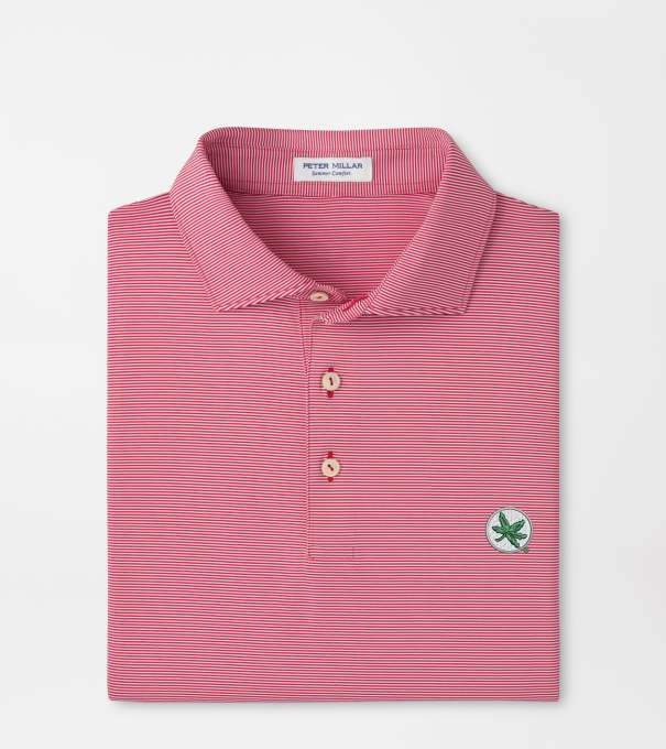 The Ohio State Buckeyes Jubilee Stripe Performance Polo in Red3