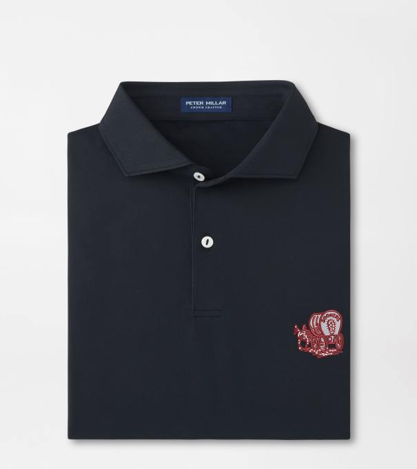 Oklahoma Vault Soul Performance Mesh Polo in Black