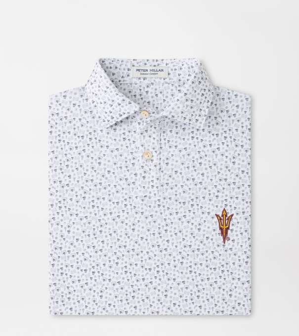 Arizona State Buzzer Beater Youth Performance Jersey Polo in White