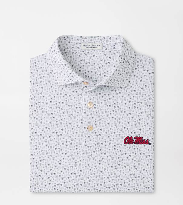 Ole Miss Buzzer Beater Performance Jersey Polo in White