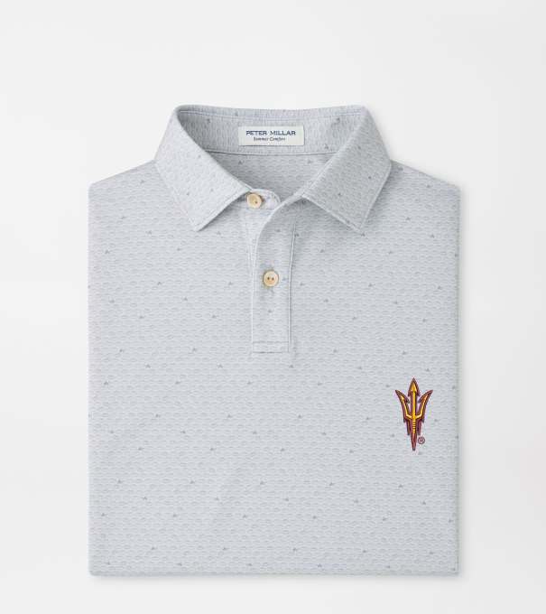 Arizona State On The Ball Youth Performance Jersey Polo in British Grey