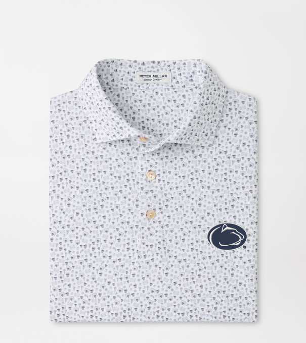 Penn State Buzzer Beater Performance Jersey Polo in White