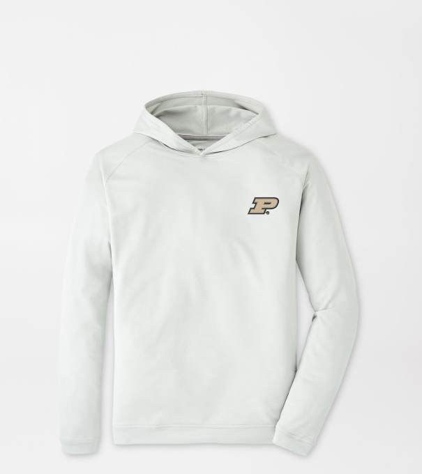 Purdue Pine Performance Hoodie in British Grey