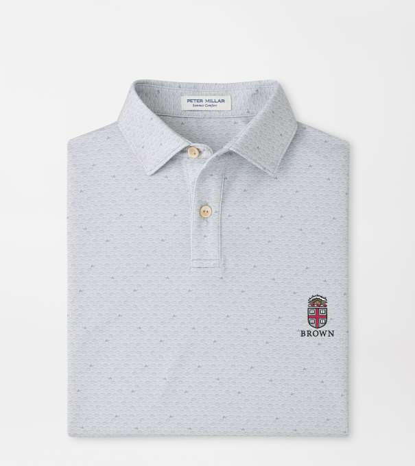 Brown University On The Ball Youth Performance Jersey Polo in British Grey