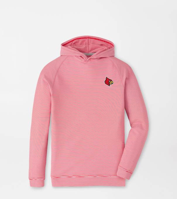 Louisville Pine Youth Sugar Stripe Performance Hoodie in Red3