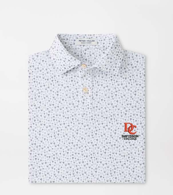 Davidson Buzzer Beater Youth Performance Jersey Polo in White