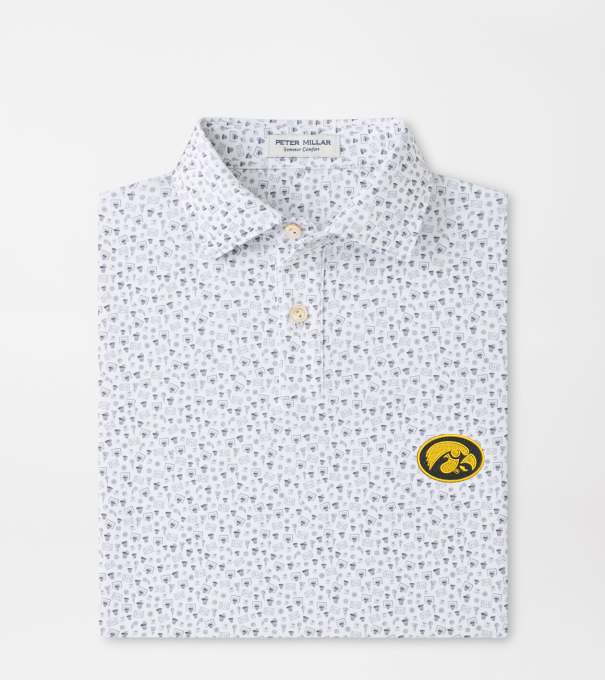 Iowa Buzzer Beater Youth Performance Jersey Polo in White
