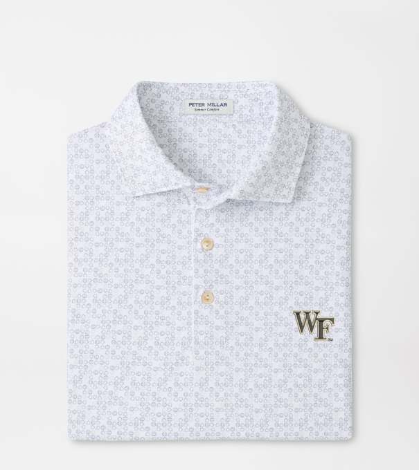 Wake Forest Bases Loaded Performance Jersey Polo in White