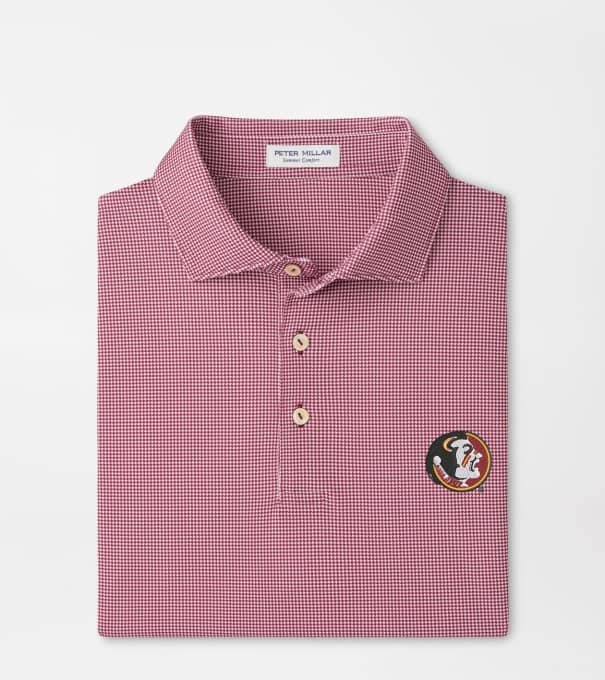 Florida State Vault Border Performance Jersey Polo in Maroon2