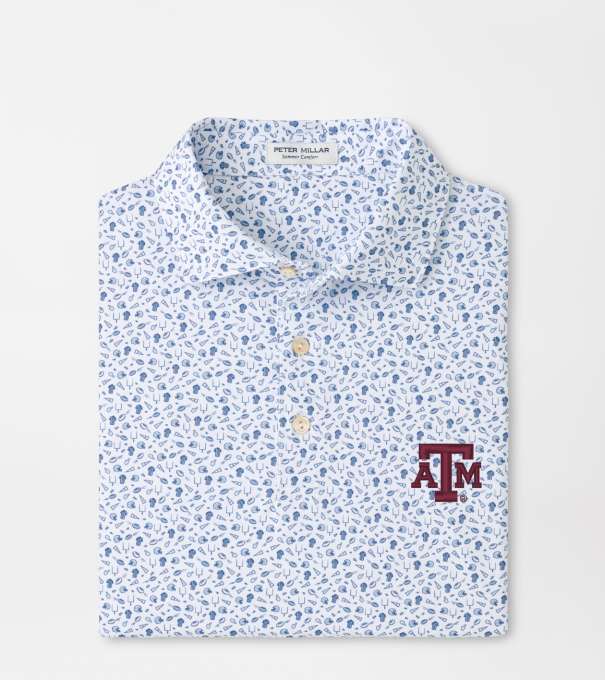 Texas A&M Kick Off Performance Jersey Polo in Blue Frost