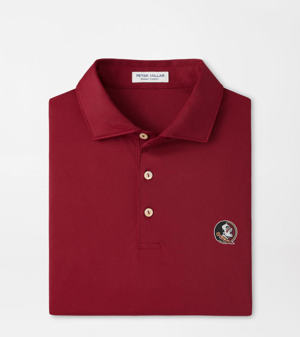Florida State Seminole Hugo Performance Jersey Polo in Maroon2
