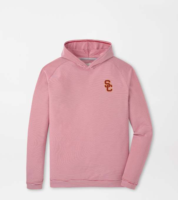 USC Pine Sugar Stripe Performance Hoodie in Crimson1