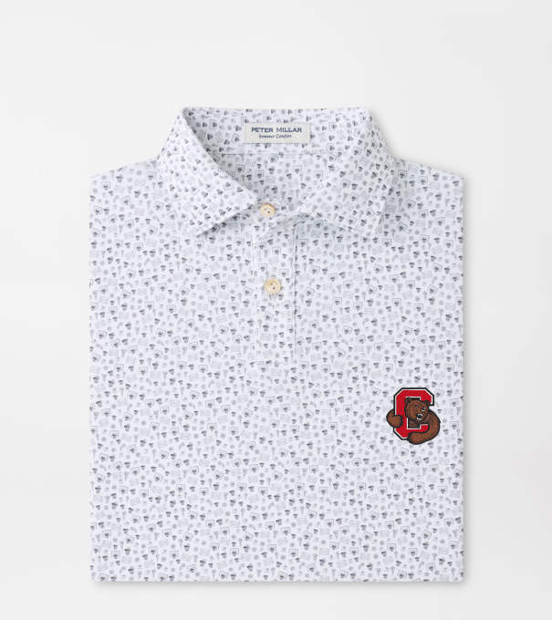 Cornell Buzzer Beater Youth Performance Jersey Polo in White