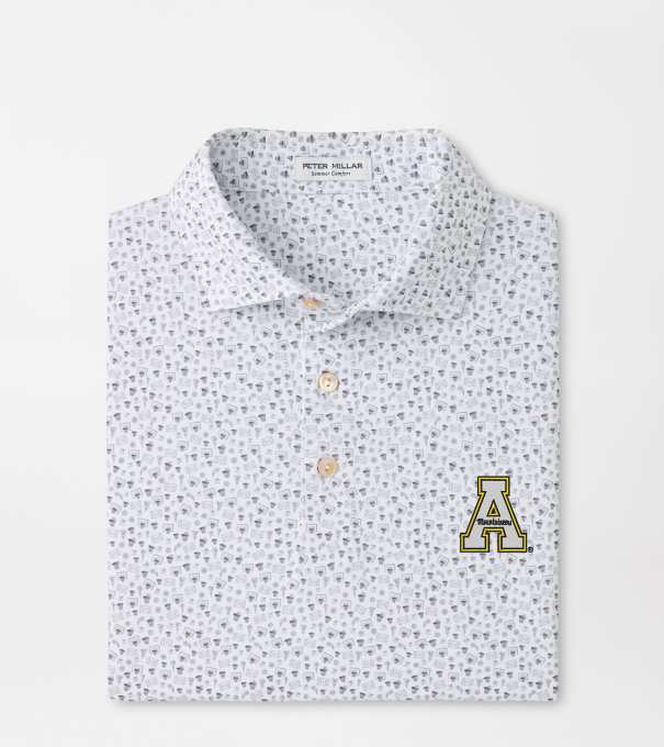 Appalachian State Buzzer Beater Performance Jersey Polo in White