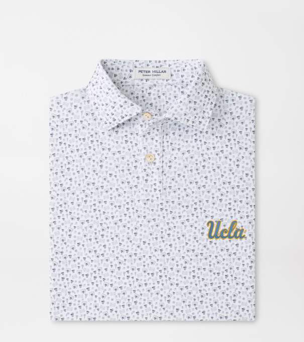 UCLA Buzzer Beater Youth Performance Jersey Polo in White