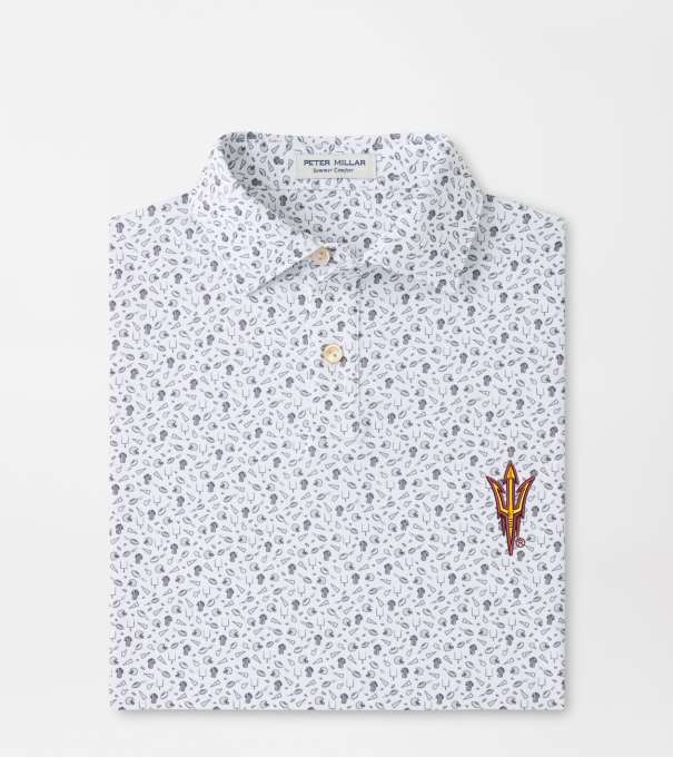 Arizona State Kick Off Youth Performance Jersey Polo in Gale Grey