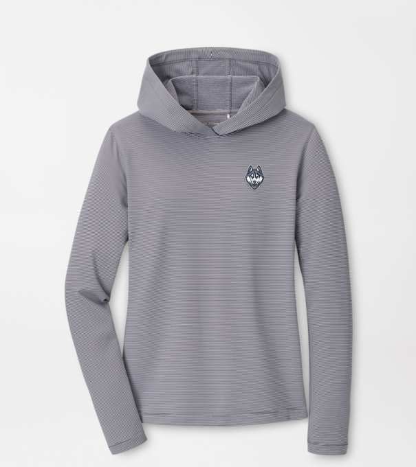 UConn Women's Pine Sugar Stripe Performance Hoodie in Iron