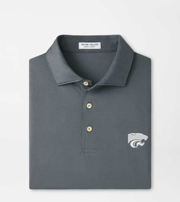 Kansas State Hugo Performance Jersey Polo in Iron