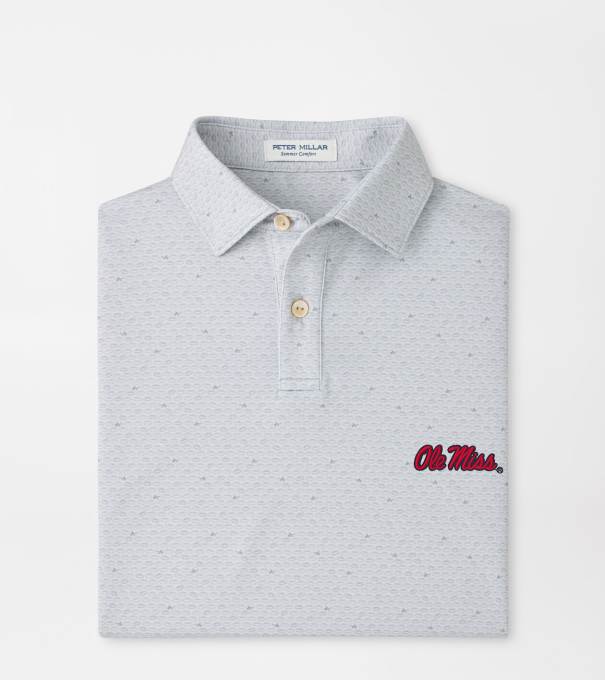 Ole Miss On The Ball Youth Performance Jersey Polo in British Grey