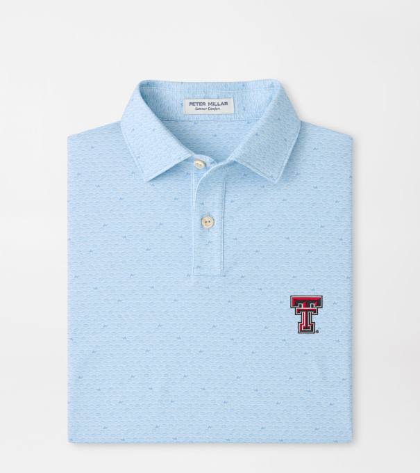 Texas Tech On The Ball Youth Performance Jersey Polo in PALE BLUE