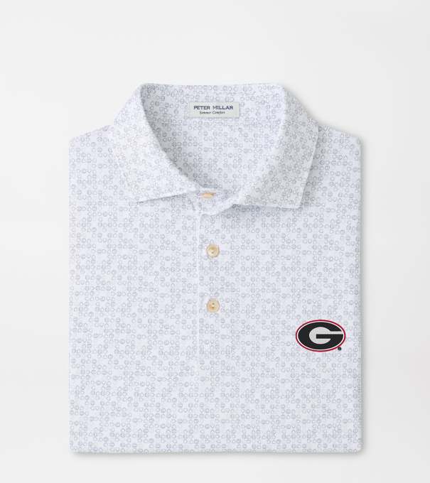 Georgia Bases Loaded Performance Jersey Polo in White