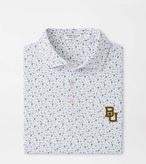 Baylor Kick Off Performance Jersey Polo in Gale Grey