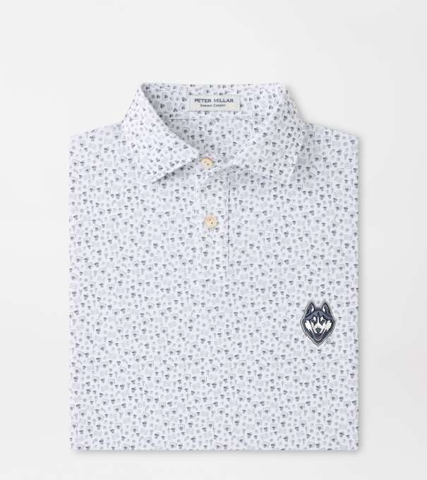 UConn Buzzer Beater Youth Performance Jersey Polo in White