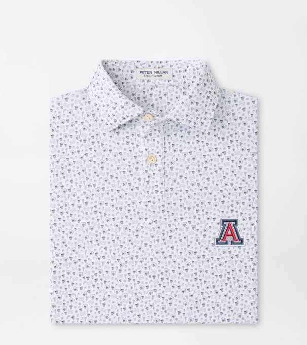 Arizona Buzzer Beater Youth Performance Jersey Polo in White