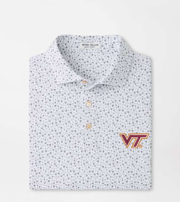 Virginia Tech Buzzer Beater Performance Jersey Polo in White