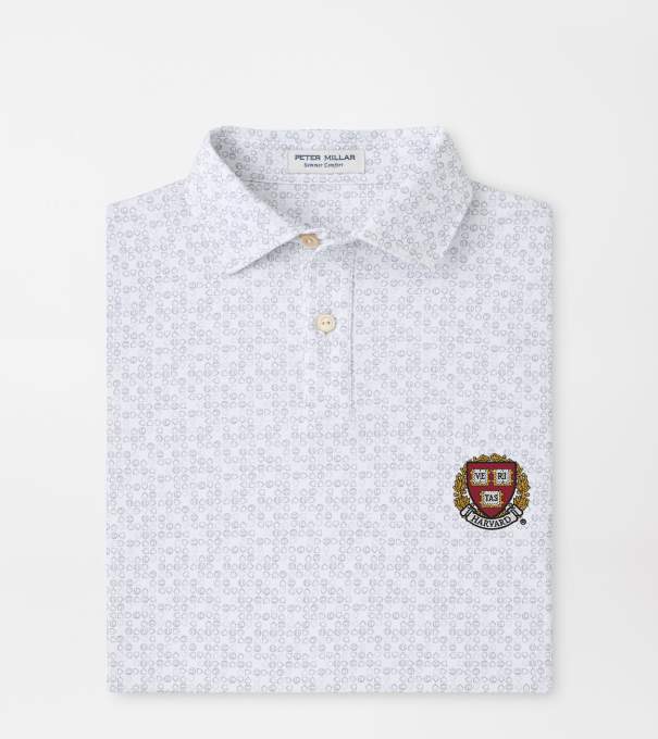 Harvard Bases Loaded Youth Performance Jersey Polo in White