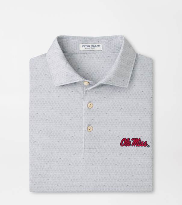 Ole Miss On The Ball Performance Jersey Polo in British Grey